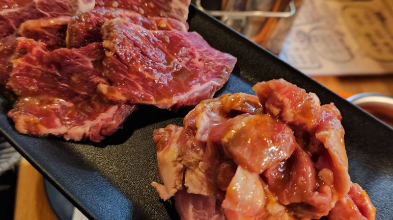 ホルモン銀悠のお肉の盛り合わせ